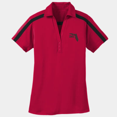 Embroidered  - Ladies Silk Touch™ Performance Colorblock Stripe Polo Thumbnail