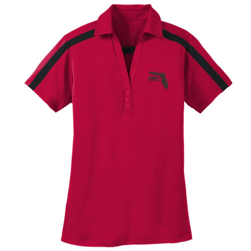 Embroidered  - Ladies Silk Touch™ Performance Colorblock Stripe Polo Thumbnail