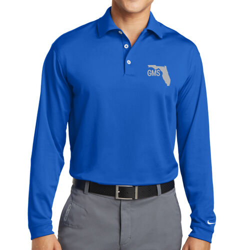 GMS Embroidered - Tall Long Sleeve Dri FIT Stretch Tech Polo Thumbnail