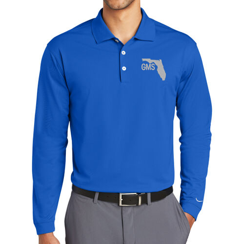 GMS Embroidered - Long Sleeve Dri FIT Stretch Tech Polo Thumbnail