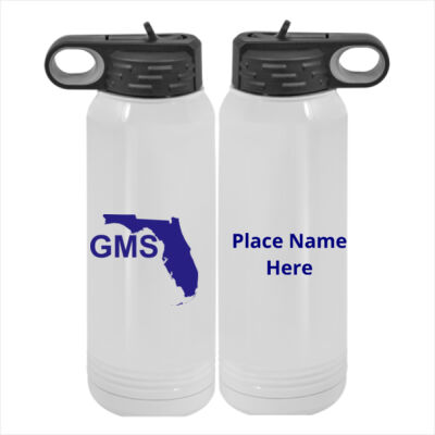 Personalized  - Custom 30 oz. White Stainless Steel Vacuum Insulated Water Bottle Thumbnail