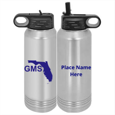 Personalized  -  Custom 30 oz. Silver Stainless Steel Vacuum Insulated Water Bottle Thumbnail