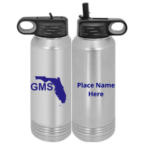 Personalized  -  Custom 30 oz. Silver Stainless Steel Vacuum Insulated Water Bottle Thumbnail