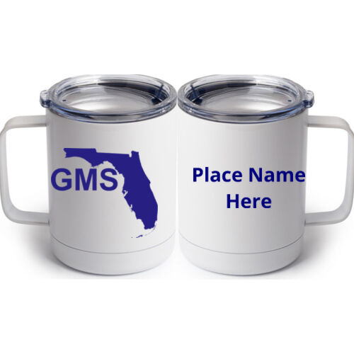 Personalized  - 10 oz White Stainless Steel Coffee Mug Thumbnail