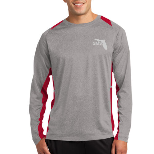 Printed Logo - Long Sleeve Heather Colorblock Contender  Tee Thumbnail