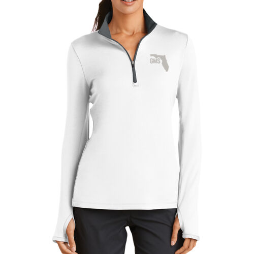 GMS Embroidered - Ladies Dri FIT Stretch 1/2 Zip Cover Up Thumbnail