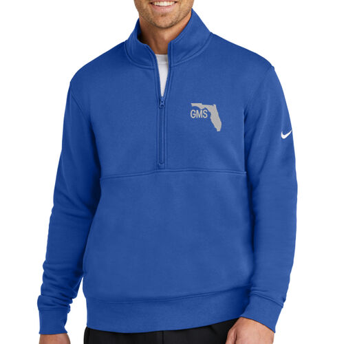 GMS Embroidered - Club Fleece Sleeve Swoosh 1/2 Zip Thumbnail
