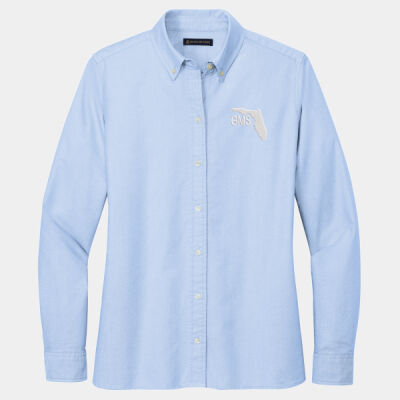 GMS Embroidered - Women's Casual Oxford Cloth Shirt Thumbnail