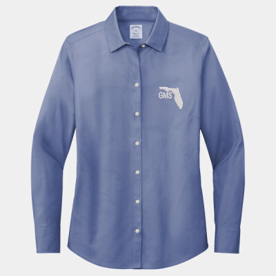 GMS Embroidered - Women's Wrinkle Free Stretch Pinpoint Shirt Thumbnail