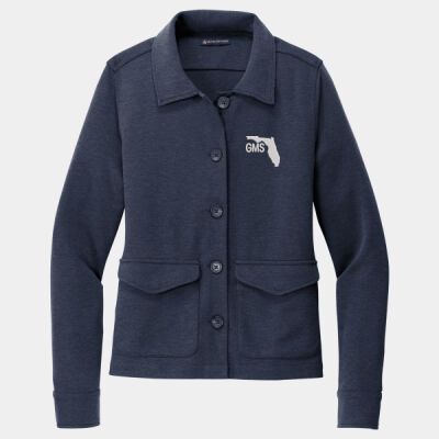GMS Embroidered - Women's Mid Layer Stretch Button Jacket Thumbnail