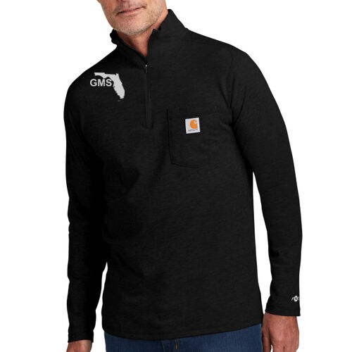 GMS Printed - Force ® 1/4 Zip Long Sleeve T Shirt Thumbnail