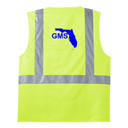 Back Print - Ansi 107 Class 2 Mesh Back Safety Vest Thumbnail
