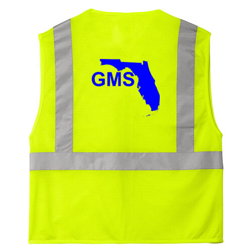 Back Print - Ansi 107 Class 2 Economy Mesh Zippered Vest Thumbnail