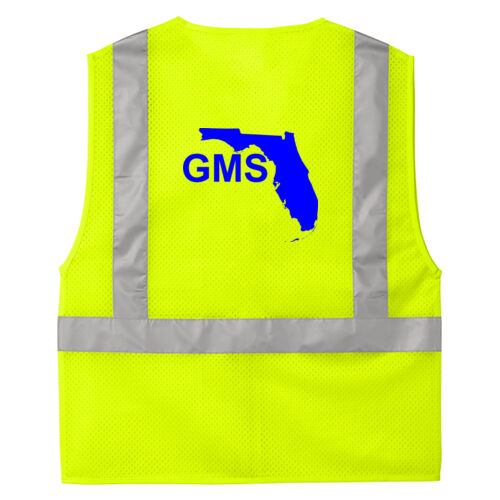 Back Print - Ansi 107 Class 2 Mesh Zippered Vest Thumbnail