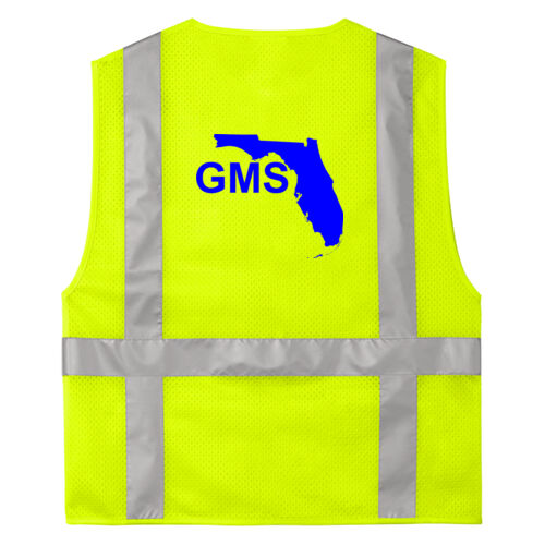 Back Print - Ansi 107 Class 2 Mesh Six Pocket Zippered Vest Thumbnail