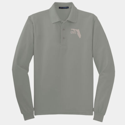 Embroidered Crest - Tall Silk Touch™ Long Sleeve Polo Thumbnail