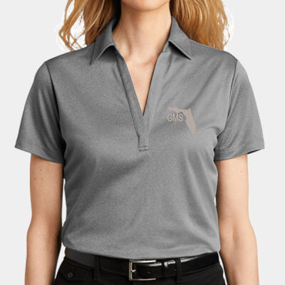 Embroidered Crest - Ladies Heathered Silk Touch ™ Performance Polo Thumbnail