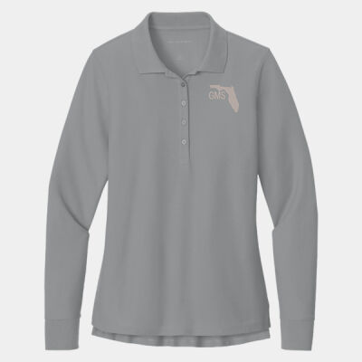 Embroidered Crest - Women's Wearever Signature Pique Long Sleeve Polo Thumbnail