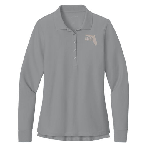 Embroidered Crest - Women's Wearever Signature Pique Long Sleeve Polo Thumbnail