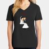 Ladies Core Cotton V-Neck Tee Thumbnail